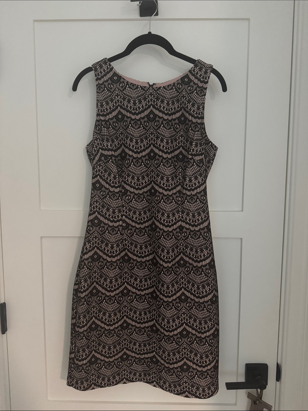 Guess Black and Blush Sleeveless Midi Dress
